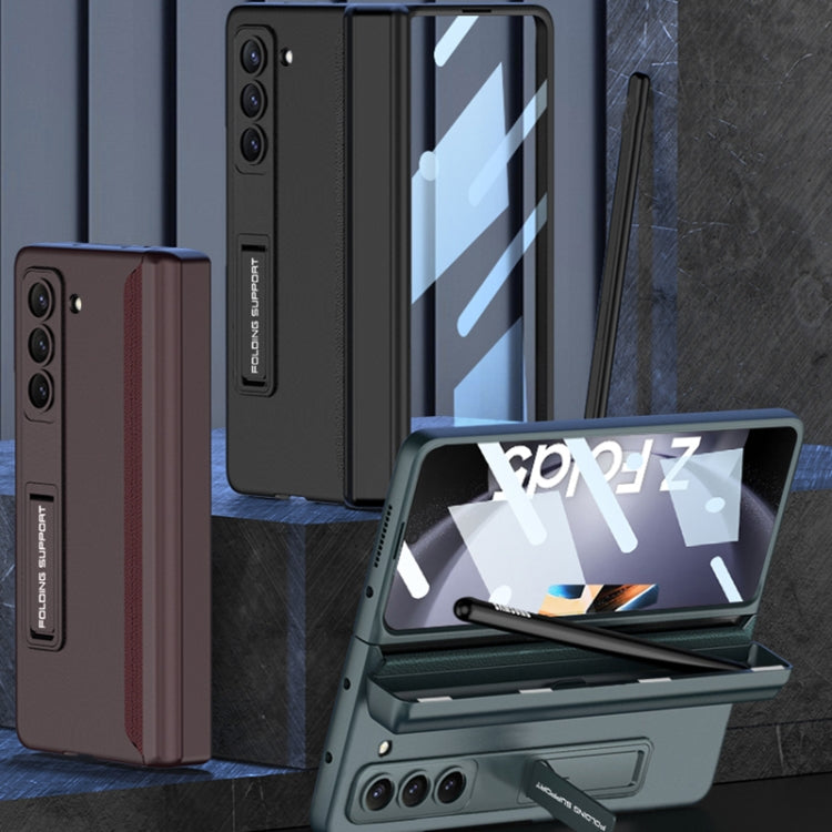 For Samsung Galaxy Z Fold5 GKK Magnetic Full Coverage Phone Flip Case with Pen Box(Silver) - free shipping - PMC TechLife - Order now!