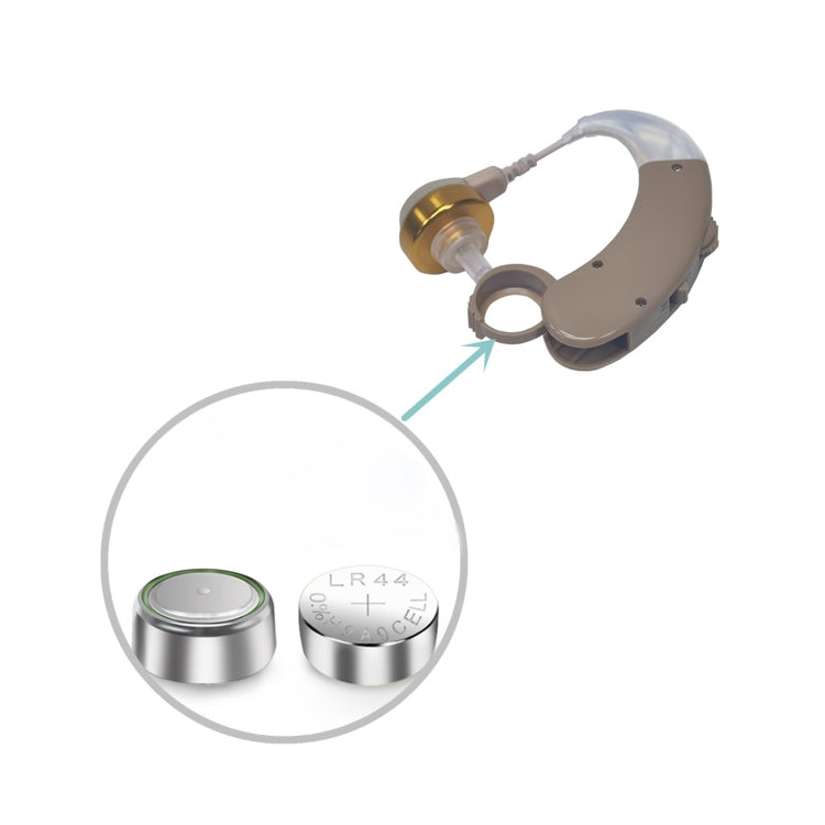 KAIXINWEI F-168 DC1.5V Earhook Hearing Aid Sound Amplifier(Khaki) - Hearing Aids by PMC TechLife | Online Shopping South Africa | PMC TechLife