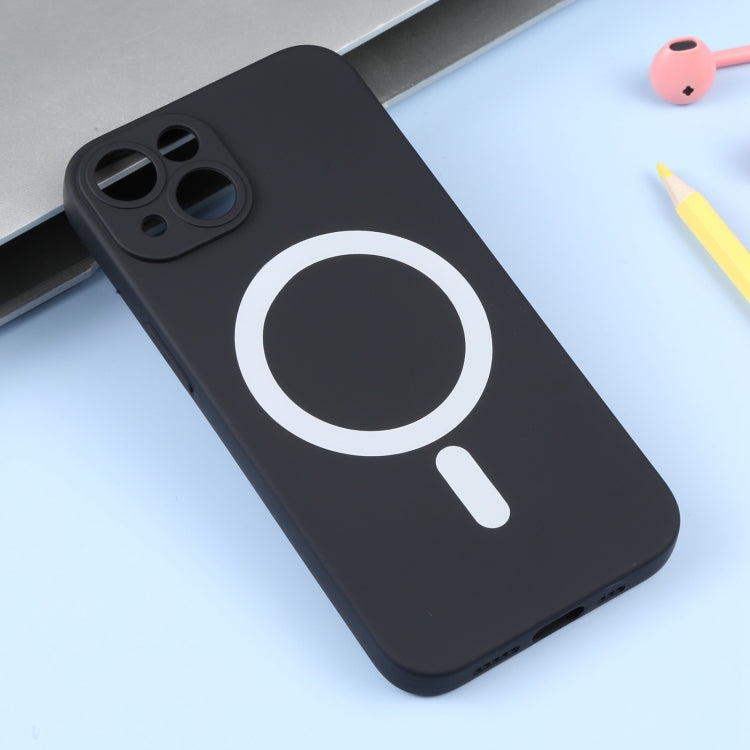 For iPhone 15 Liquid Silicone Magsafe Phone Case(Black)
