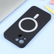 For iPhone 15 Liquid Silicone Magsafe Phone Case(Black)