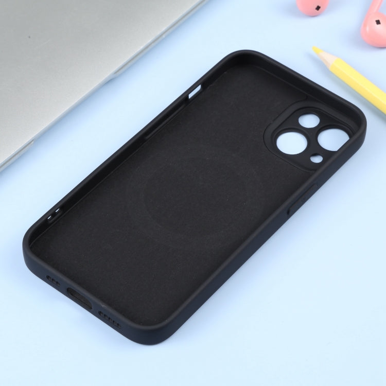 For iPhone 15 Liquid Silicone Magsafe Phone Case(Black)
