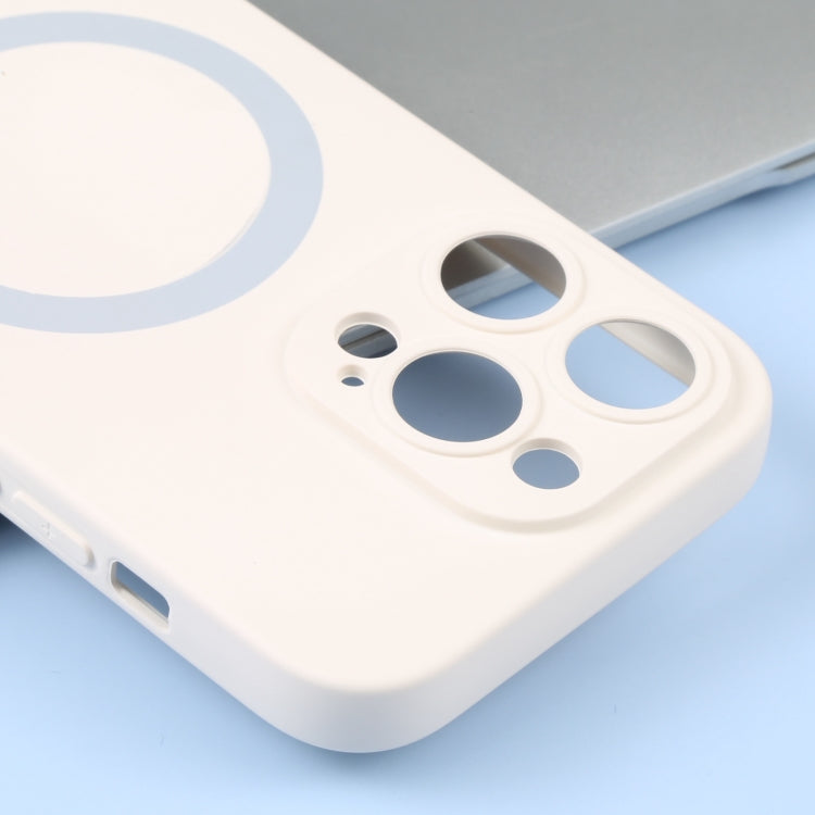 For iPhone 15 Pro Liquid Silicone Magsafe Phone Case(White)
