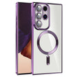 For Samsung Galaxy Note20 Ultra CD Texture Plating TPU MagSafe Phone Case with Lens Film(Dark Purple) - Galaxy Note20 Ultra Cases by PMC TechLife | Online Shopping South Africa | PMC TechLife