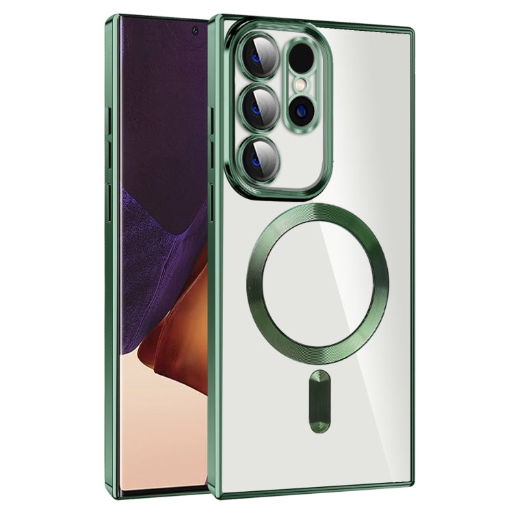 For Samsung Galaxy Note20 Ultra CD Texture Plating TPU MagSafe Phone Case with Lens Film(Dark Green) - free shipping - PMC TechLife - Order now!