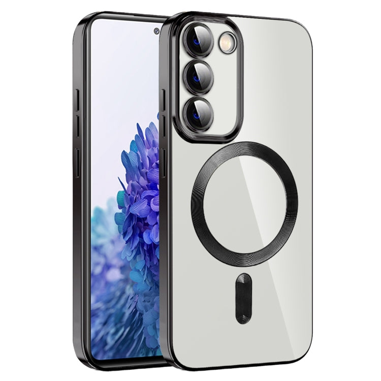 For Samsung Galaxy S20 FE CD Texture Plating TPU MagSafe Phone Case with Lens Film(Black) - Galaxy S20 FE Cases by PMC TechLife | Online Shopping South Africa | PMC TechLife