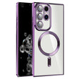 For Samsung Galaxy S20 Ultra CD Texture Plating TPU MagSafe Phone Case with Lens Film(Dark Purple) - Galaxy Phone Cases by PMC TechLife | Online Shopping South Africa | PMC TechLife