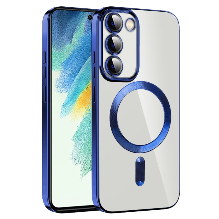 For Samsung Galaxy S21 FE 5G CD Texture Plating TPU MagSafe Phone Case with Lens Film(Royal Blue) - free shipping - PMC TechLife - Order now!