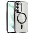 For Samsung Galaxy S22+ 5G CD Texture Plating TPU MagSafe Phone Case with Lens Film(Black) - Galaxy S22+ 5G Cases by PMC TechLife | Online Shopping South Africa | PMC TechLife | Buy Now Pay Later Mobicred