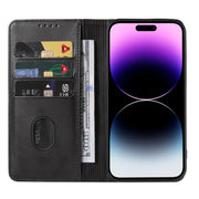 For iPhone 15 Pro Magnetic Closure Leather Phone Case(Black)
