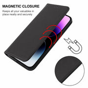 For iPhone 15 Pro Magnetic Closure Leather Phone Case(Black)
