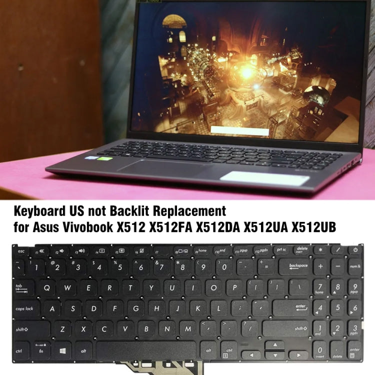 US Version Laptop Keyboard For Asus Vivobook X512 X512FA X512DA(Black)
