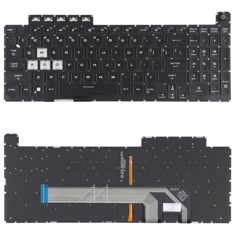 For Asus TUF Gaming F15 FX506 FA506 US Version Backlight Laptop Keyboard(Black) - Asus Spare Parts by PMC TechLife | Online Shopping South Africa | PMC TechLife | Buy Now Pay Later Mobicred