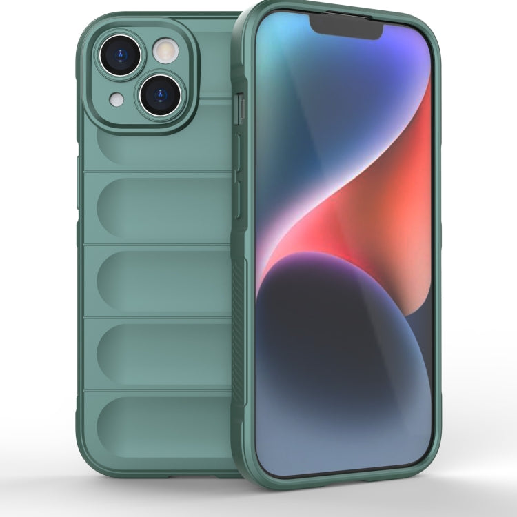 For iPhone 15 Magic Shield TPU + Flannel Phone Case(Dark Green) - free shipping - PMC TechLife - Order now!