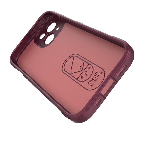 For iPhone 15 Magic Shield TPU + Flannel Phone Case(Dark Green)