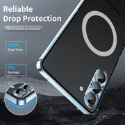 For Samsung Galaxy S24 5G MagSafe Magnetic Frosted Metal Phone Case(Blue)
