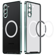 For Samsung Galaxy S24 5G MagSafe Magnetic Frosted Metal Phone Case(Green)