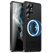 For Samsung Galaxy S24 Ultra 5G MagSafe Magnetic Frosted Metal Phone Case(Black)