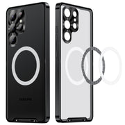 For Samsung Galaxy S24 Ultra 5G MagSafe Magnetic Frosted Metal Phone Case(Black)