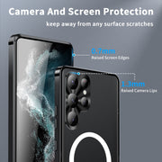 For Samsung Galaxy S24 Ultra 5G MagSafe Magnetic Frosted Metal Phone Case(Black)
