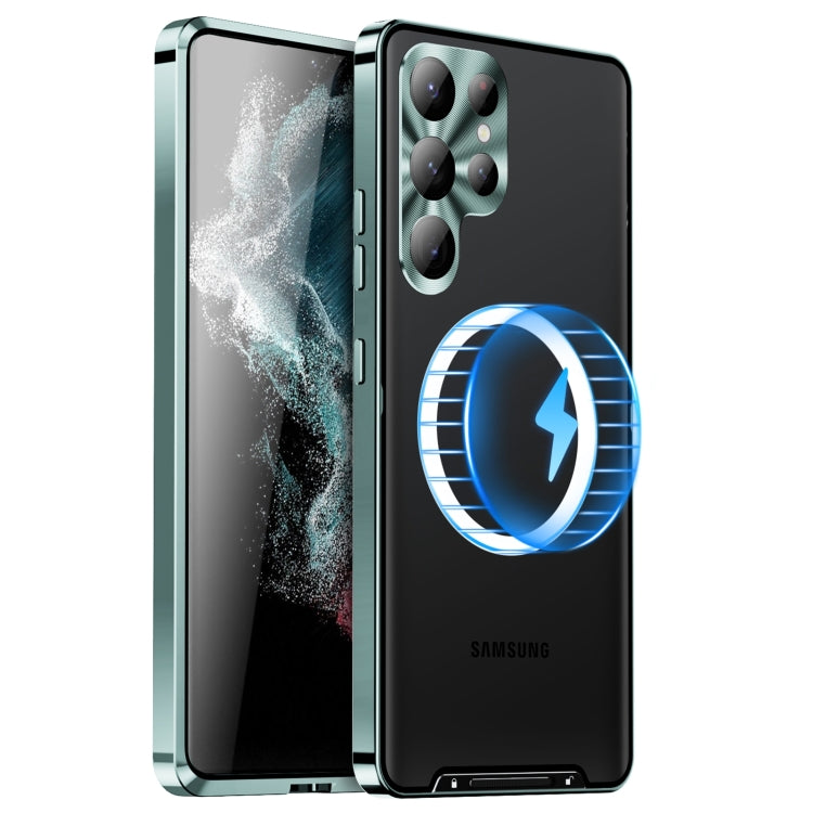 For Samsung Galaxy S24 Ultra 5G MagSafe Magnetic Frosted Metal Phone Case(Green) - free shipping - PMC TechLife - Order now!