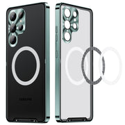 For Samsung Galaxy S24 Ultra 5G MagSafe Magnetic Frosted Metal Phone Case(Green)