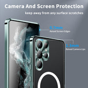 For Samsung Galaxy S24 Ultra 5G MagSafe Magnetic Frosted Metal Phone Case(Green)