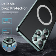 For Samsung Galaxy S24 Ultra 5G MagSafe Magnetic Frosted Metal Phone Case(Green)