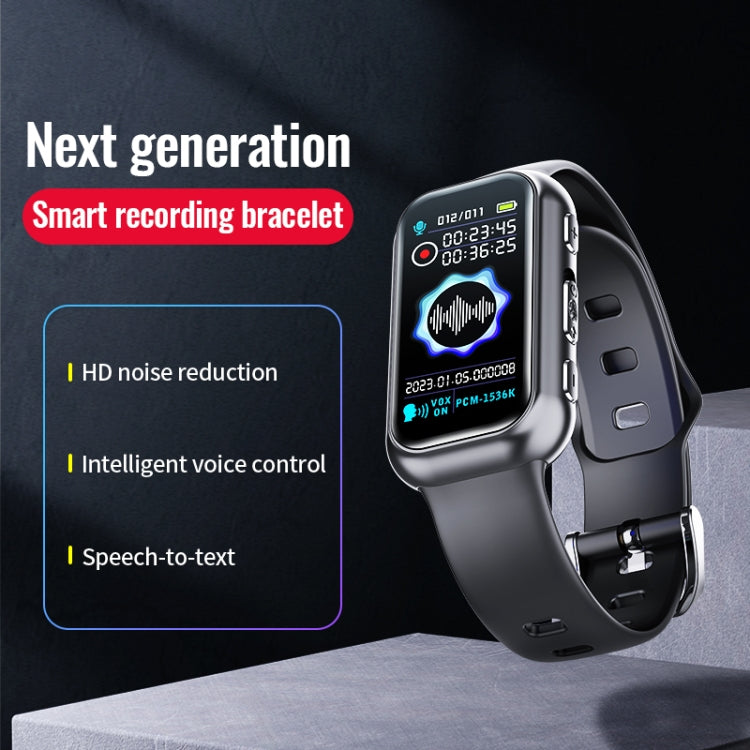 JNN S16 Smart HD Noise Reduction Bluetooth MP3 Voice Control Recording Bracelet, Memory:4GB