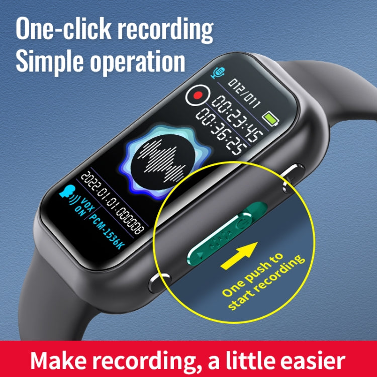 JNN S16 Smart HD Noise Reduction Bluetooth MP3 Voice Control Recording Bracelet, Memory:8GB