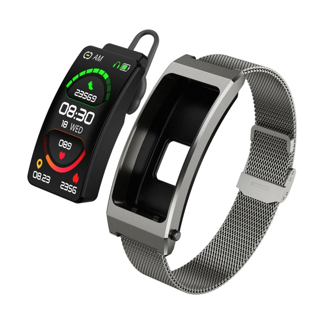 K13S 1.14 inch TFT Screen Milanese Metal Strap Smart Call Bracelet Supports Sleep Management / Blood Oxygen Monitoring(Tarnish)