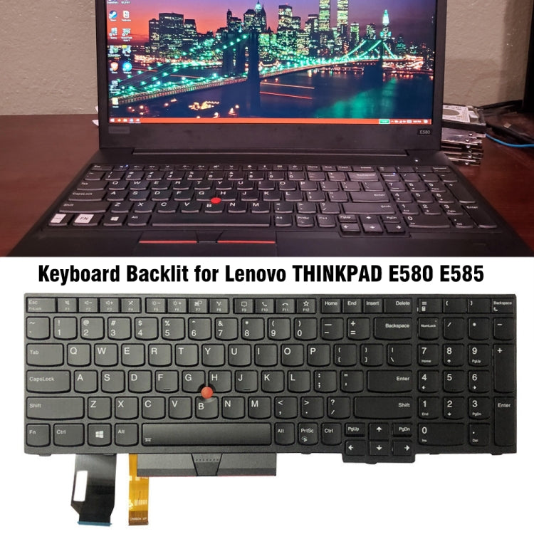 For Lenovo Thinkpad E580 E585 L580 E590 US Version Backlight Laptop Keyboard - Lenovo Spare Parts by PMC TechLife | Online Shopping South Africa | PMC TechLife