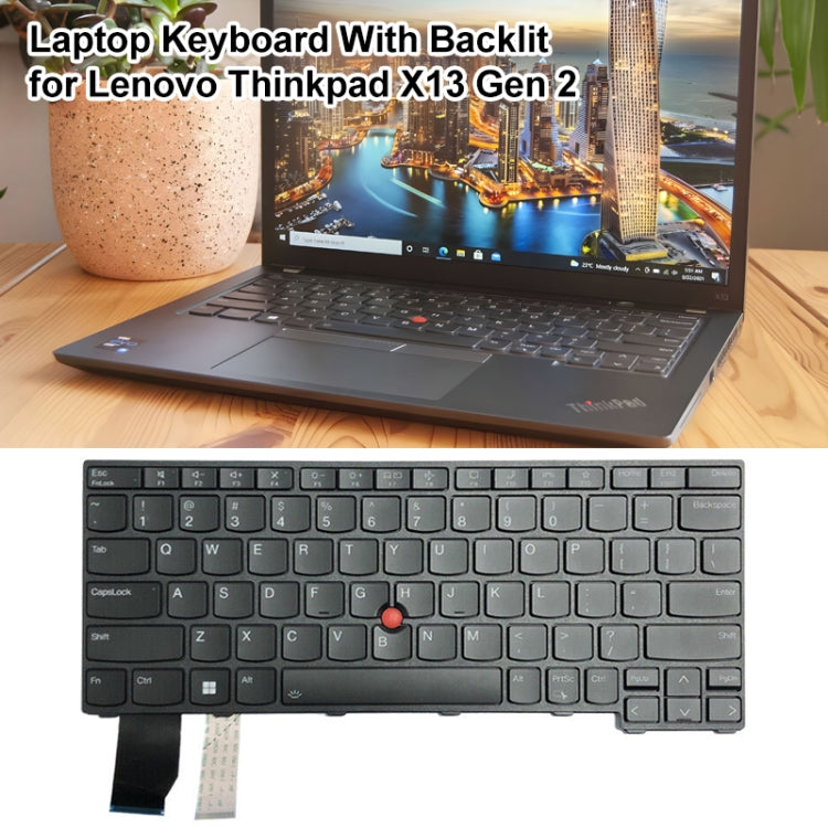 For Lenovo ThinkPad X13 Gen 2 US Version Backlight Laptop Keyboard - Lenovo Spare Parts by PMC TechLife | Online Shopping South Africa | PMC TechLife