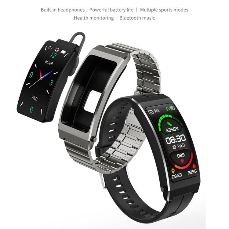 K13S 1.14 inch TFT Screen Silicone Strap Smart Calling Bracelet Supports Sleep Management/Blood Oxygen Monitoring(Black) - Smart Wristbands by PMC TechLife | Online Shopping South Africa | PMC TechLife | Buy Now Pay Later Mobicred