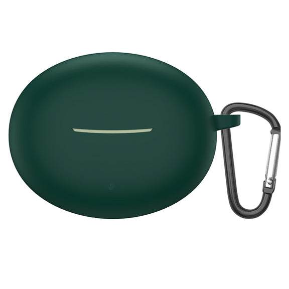 For Xiaomi Redmi Buds 4 Active Shockproof Silicone Earphone Protective Case with Hook(Dark Green)