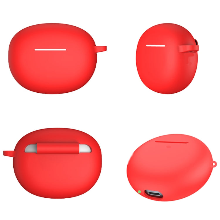 For Xiaomi Redmi Buds 4 Active Shockproof Silicone Earphone Protective Case with Hook(Red)
