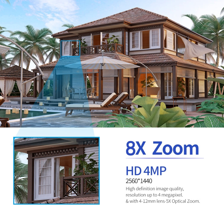 ESCAM G03 2x4MP Dual Lens Zoom 8X Dual Light Source WiFi Camera Support Two-way Voice & Motion Detection(AU Plug) - free shipping - PMC Jewellery - Order now!
