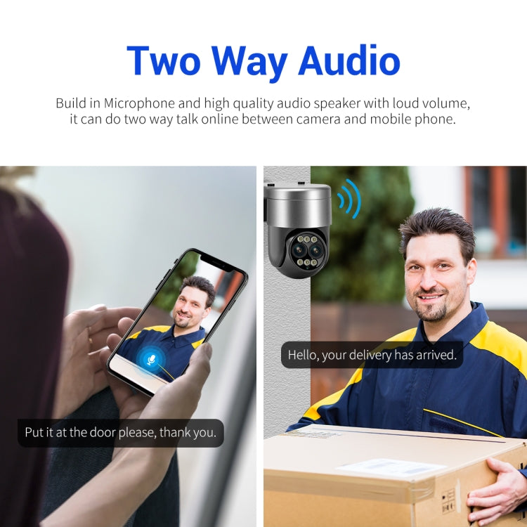 ESCAM G03 2x4MP Dual Lens Zoom 8X Dual Light Source WiFi Camera Support Two-way Voice & Motion Detection(AU Plug) - free shipping - PMC TechLife - Order now!