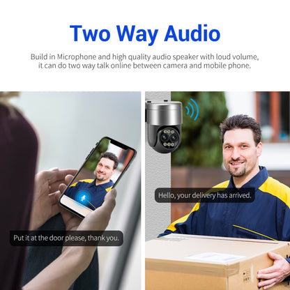 ESCAM G03 2x4MP Dual Lens Zoom 8X Dual Light Source WiFi Camera Support Two-way Voice & Motion Detection(AU Plug) - free shipping - PMC Jewellery - Order now!