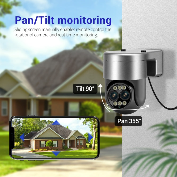 ESCAM G03 2x4MP Dual Lens Zoom 8X Dual Light Source WiFi Camera Support Two-way Voice & Motion Detection(AU Plug) - free shipping - PMC Jewellery - Order now!
