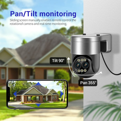 ESCAM G03 2x4MP Dual Lens Zoom 8X Dual Light Source WiFi Camera Support Two-way Voice & Motion Detection(AU Plug) - free shipping - PMC Jewellery - Order now!
