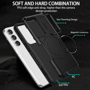 For Samsung Galaxy S23 FE MagSafe Shockproof Armor Phone Case(Black)