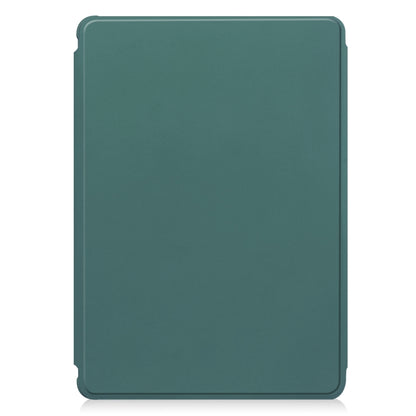 For Samsung Galaxy Tab S9 FE / S10 FE 360 Rotation Transparent Smart Leather Case with Keyboard(Dark Green) - Galaxy Tab S9 FE by PMC Jewellery | Online Shopping South Africa | PMC Jewellery | Buy Now Pay Later Mobicred