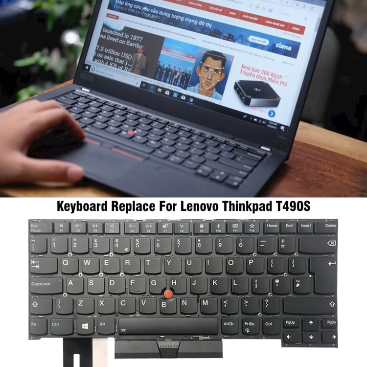 For Lenovo Thinkpad T490S 20NX 20NY UK Version Laptop Keyboard - Lenovo Spare Parts by PMC TechLife | Online Shopping South Africa | PMC TechLife
