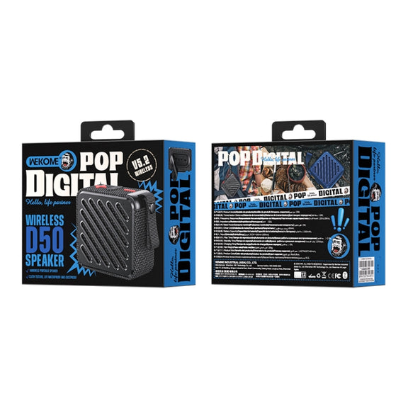 WK D50 Portable Mini Water-resistant Bluetooth Speaker(Black)