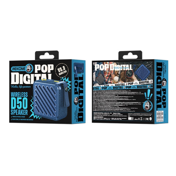 WK D50 Portable Mini Water-resistant Bluetooth Speaker(Blue)