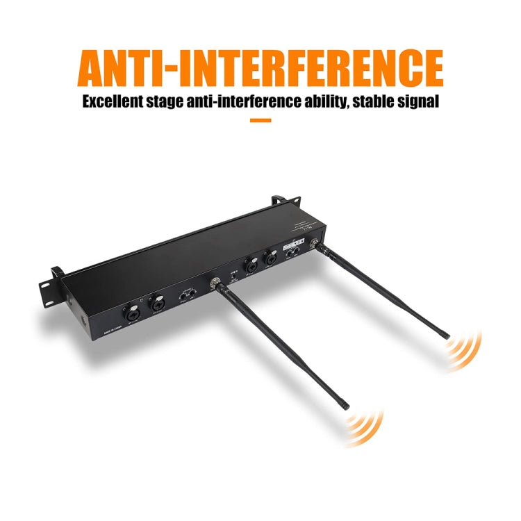 XTUGA RW2080 UHF Wireless Stage Singer In-Ear Monitor System 10 BodyPacks(UK Plug) - Microphone by XTUGA | Online Shopping South Africa | PMC TechLife