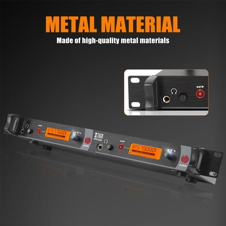 XTUGA RW2080 UHF Wireless Stage Singer In-Ear Monitor System 10 BodyPacks(UK Plug) - Microphone by XTUGA | Online Shopping South Africa | PMC TechLife