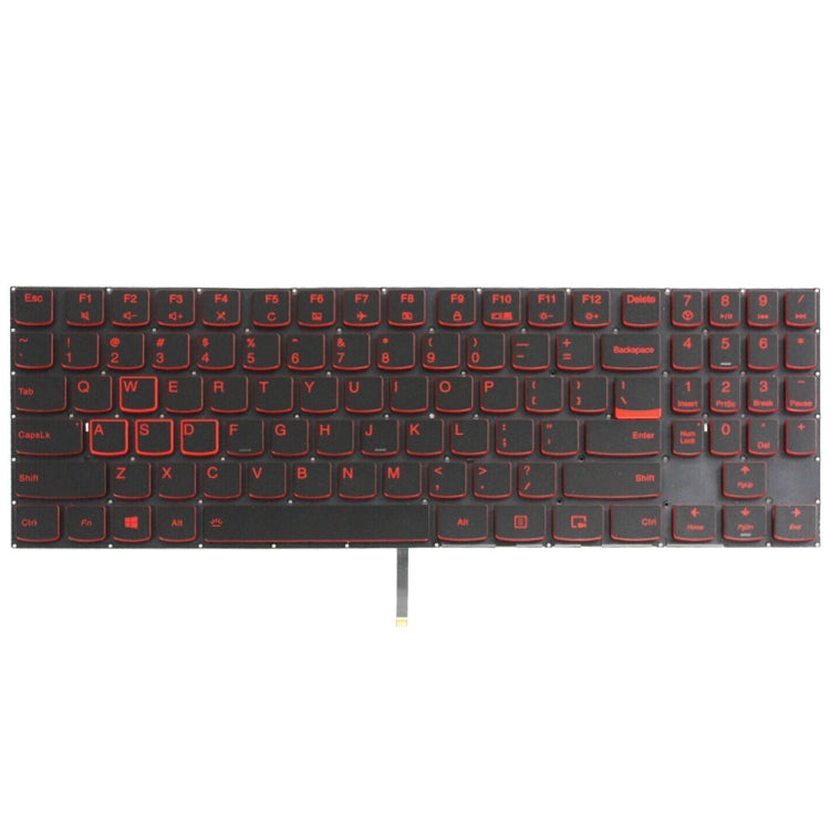 For Lenovo Y520 US Version Backlight Laptop Keyboard(Red Word) - Lenovo Spare Parts by PMC TechLife | Online Shopping South Africa | PMC TechLife | Buy Now Pay Later Mobicred