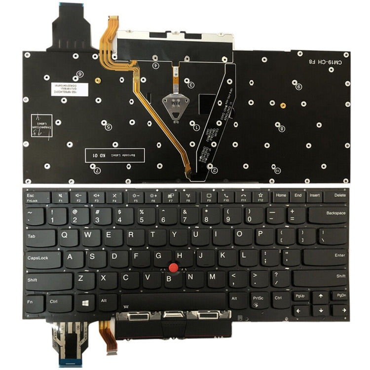 For Lenovo ThinkPad X1 Yoga 4th Gen 20QF US Version Backlight Laptop Keyboard with Touchpad Button(Black) - Lenovo Spare Parts by PMC TechLife | Online Shopping South Africa | PMC TechLife