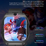 Model X 1.99 inch IP68 Water-resistant Android 9.0 4G Dual Cameras Matte Smart Watch, Specification:4GB+128GB(Black)